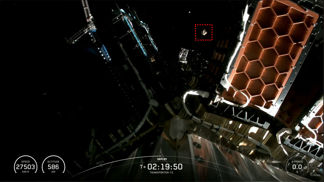 ▲我國福衛八號首顆衛星「齊柏林」順利入軌。（圖／翻攝自Facebook／管碧玲）