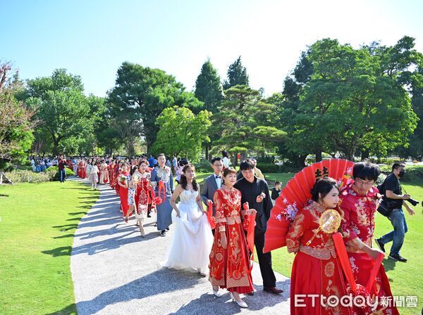 ▲彰化縣政府舉辦聯合婚禮今年有42對新人參加。（圖／縣府提供）