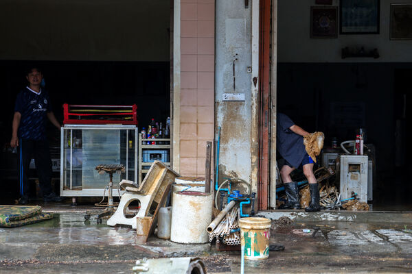 ▲▼泰國南部世紀水災，宋卡府（Songkhla）合艾市（Hat Yai）。（圖／路透）