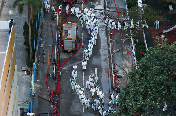 ▲▼香港宏福苑發生數十年來最嚴重火災。（圖／路透）