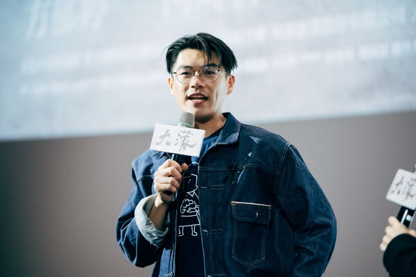 ▲導演陳玉勳率領方郁婷、柯煒林跑台北、台南宣傳《大濛》。（圖／華文創提供）