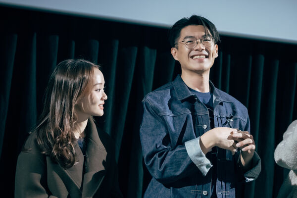 ▲導演陳玉勳率領方郁婷、柯煒林跑台北、台南宣傳《大濛》。（圖／華文創提供）