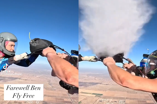 跳傘撒好友骨灰！影片瘋傳　「地獄列車」驚見台灣鄉民