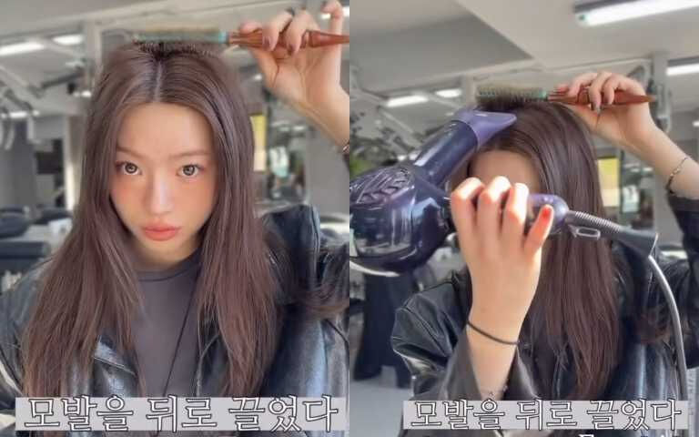 韓妞「高顱頂」整型級秘術！只要一支圓梳拯救扁塌髮根，手殘黨也能學會的詐欺級「頭包臉」效果
