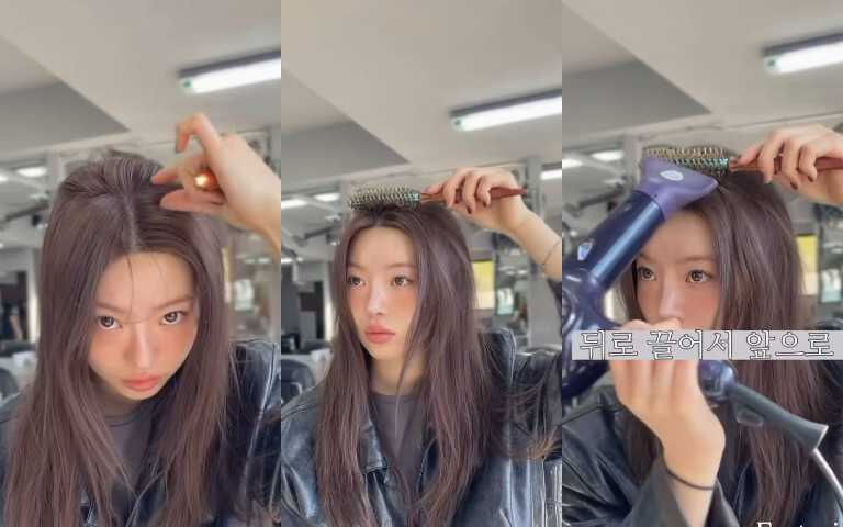 韓妞「高顱頂」整型級秘術！只要一支圓梳拯救扁塌髮根，手殘黨也能學會的詐欺級「頭包臉」效果