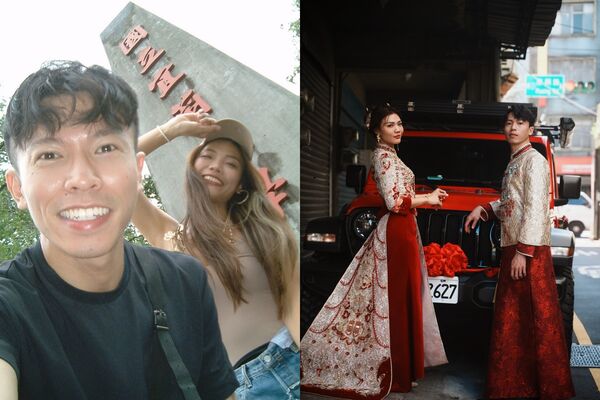 ▲▼YTR小象愛出門結婚「辣穿深V薄紗登記」。（圖／翻攝自Instagram／elephant_gogo）