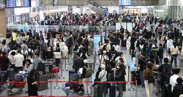 ▲▼ 釜山金海國際機場出境大廳。（圖／VCG）