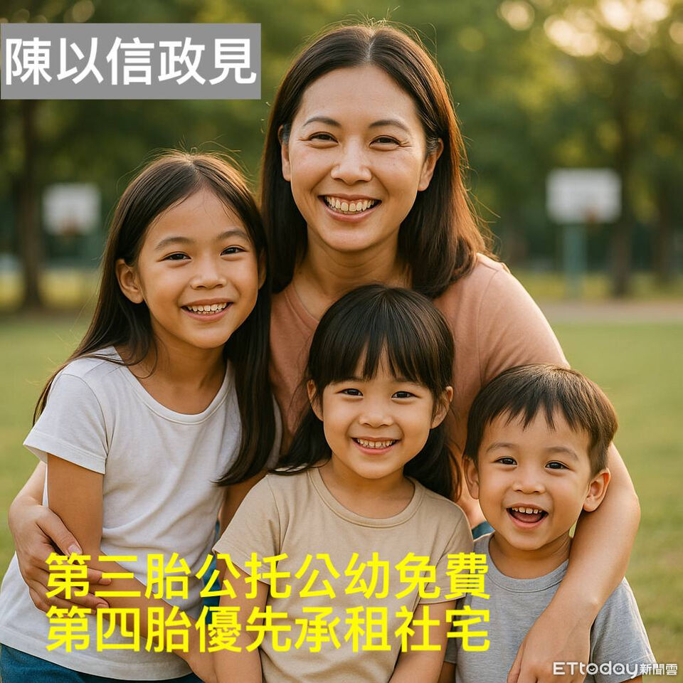 陳以信提少子化對策　第三胎公托公幼免費、第四胎優先承租社宅