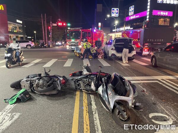 ▲新竹市東區食品路與西大路口發生嚴重車禍。（圖／記者楊永盛翻攝）