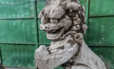 江西工地挖出一對190公分「高個兒」石獅　初步斷定年代為明朝