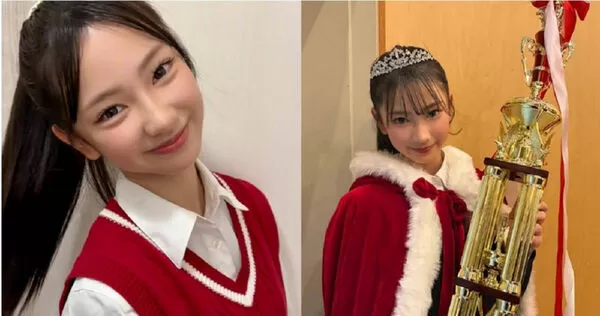 2025日本最可愛國中生由來自鹿兒島的13歲少女穗野（ほの）奪下此稱號。（圖／翻攝自Instagram／jc___hono、翻攝自Instagram jc_misscon_jk）