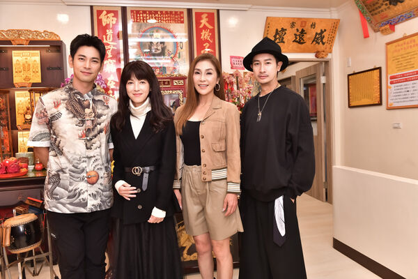 ▲《農曆三月二十三》以媽祖為核心，（左起）楊子儀、陳明真、梁佑南、邱凱偉。（圖／北投映像電影提供）