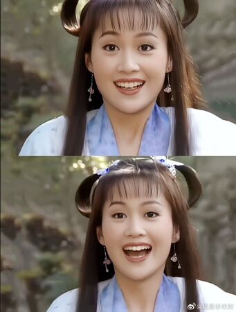 ▲▼古裝女神臉蛋遭嫌不自然！網傻眼：像AI太假了。（圖／翻攝自微博、抖音）