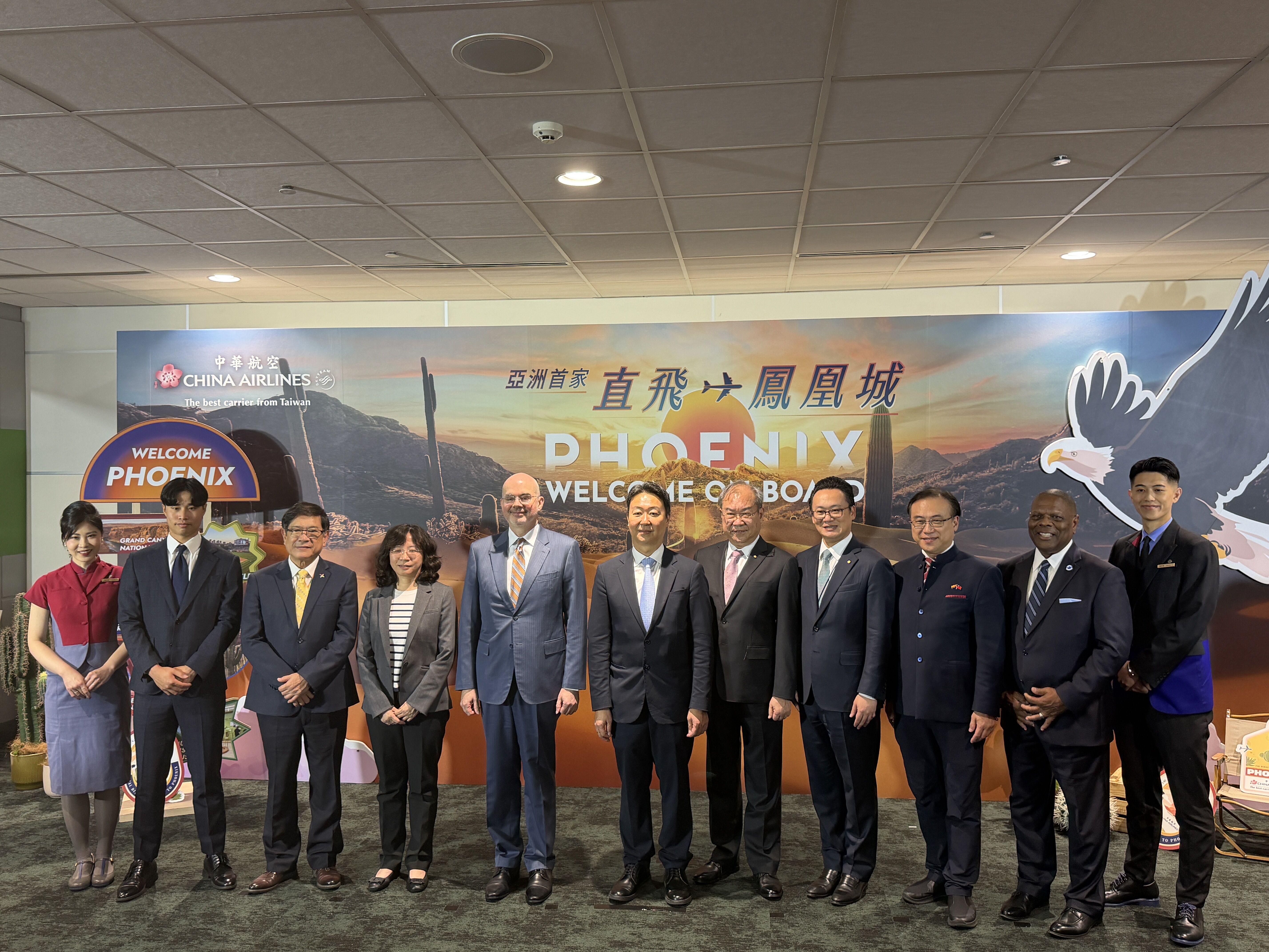 ▲▼華航台北-鳳凰城直飛航線首航。（圖／記者高兆麟攝）