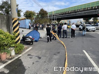 台中死亡車禍！女騎士遭聯結車撞倒「爆頭」輾斃　驚悚瞬間曝