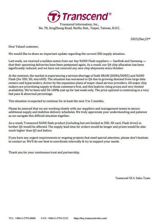 ▲創見客戶信。（圖／記者陳瑩欣翻攝「萬鈞法人視野 WJ Capital Perspective 」）