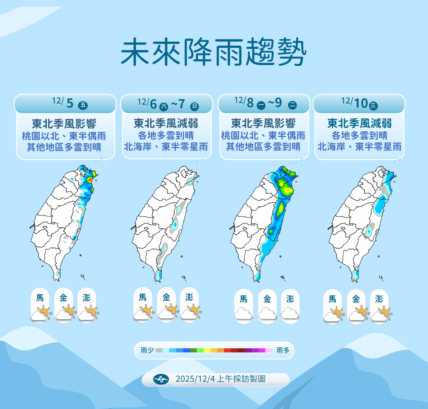 ▲▼未來一周天氣。（圖／氣象署提供）