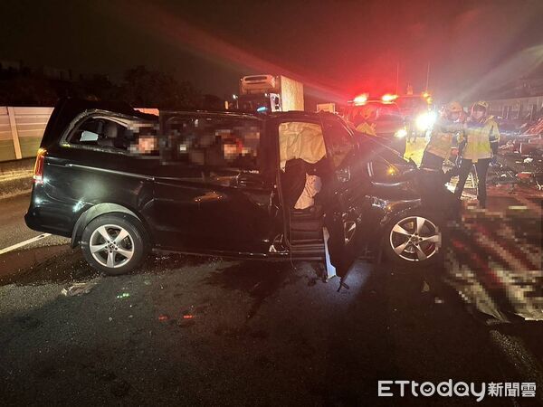 ▲▼國道1號南向170.7k、豐原路段死亡車禍。（圖／記者游瓊華翻攝）