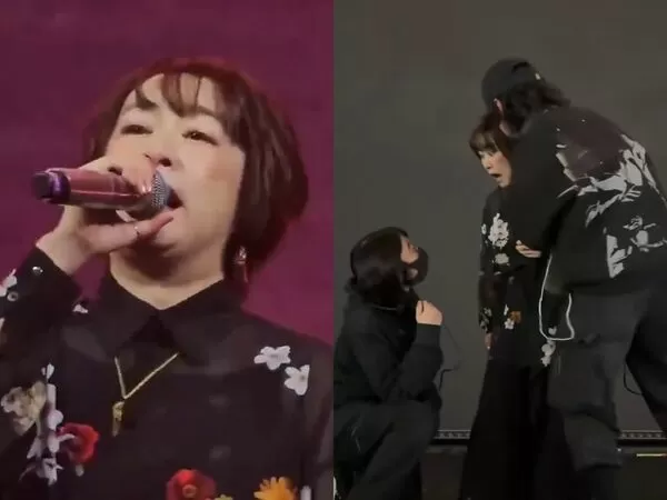 ▲▼大槻真希登台上海動漫活動，唱一半被打斷，驚訝反應在國際社群平台瘋傳。（圖／翻攝自X）