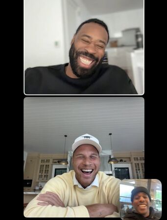 ▲保羅與喬丹、葛里芬視訊。（圖／截自IG／cp3）