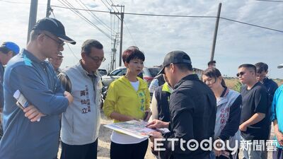 大塭寮滯洪池多項工程遭減項　陳亭妃會勘要求四大承諾一定做到