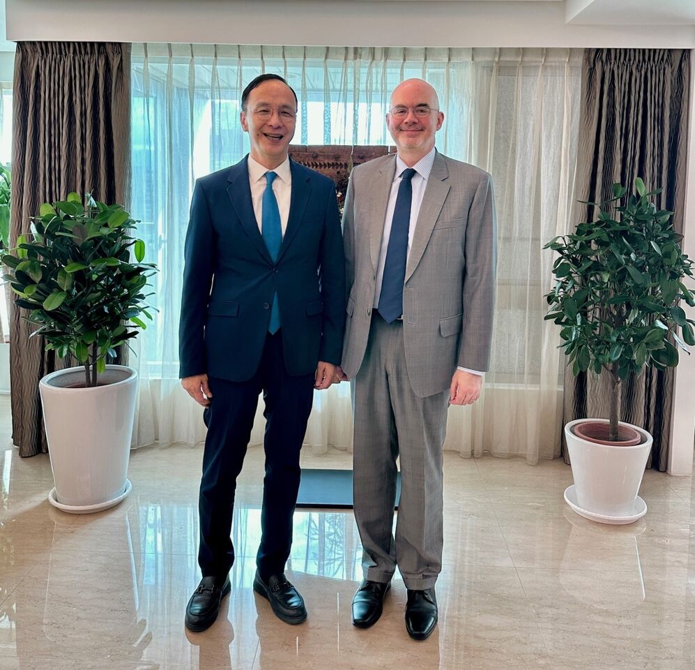 朱立倫卸任後與谷立言會晤　AIT：期待持續與台灣各政黨領袖合作