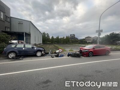 宜蘭23歲男開車恍神「一路左偏」撞飛倒楣騎士　恐怖畫面曝光