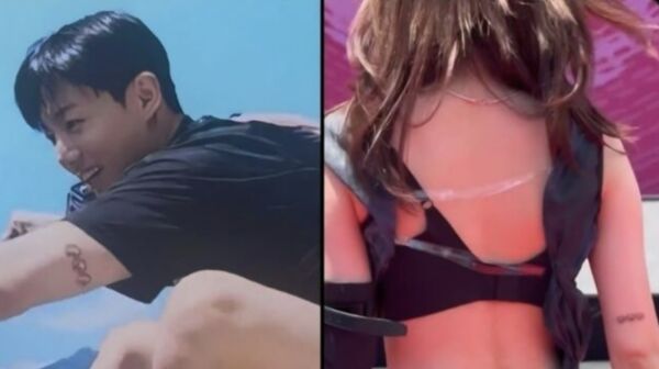 ▲▼ 柾國遭爆與aespa Winter手臂同款刺青遭挖出　SM只回4字。（圖／翻攝自BTS、Winter IG）