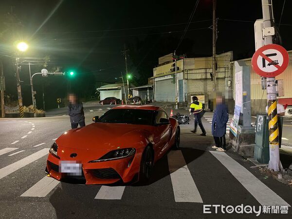 ▲▼彰化芬園鄉發生A2交通事故，重機騎士送醫無生命危險。（圖／記者唐詠絮翻攝）