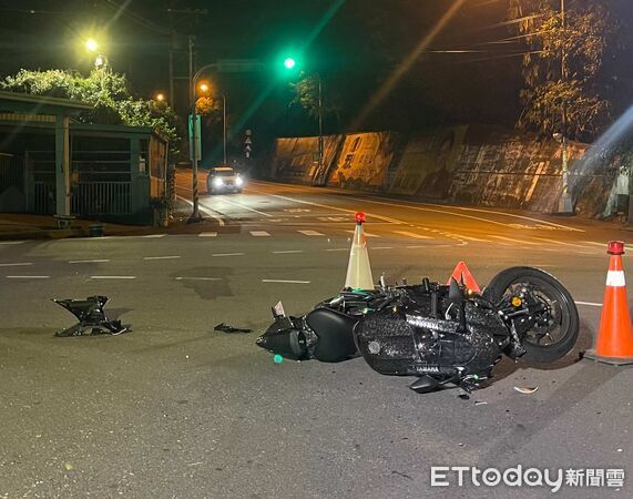 ▲▼彰化芬園鄉發生A2交通事故，重機騎士送醫無生命危險。（圖／記者唐詠絮翻攝）