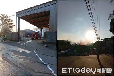 快訊／快關門窗！新北三峽化學工廠火警　警消出動百人灌救