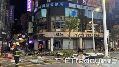 快訊／新北「定食8」凌晨突氣爆　整層炸爛3女1男送醫