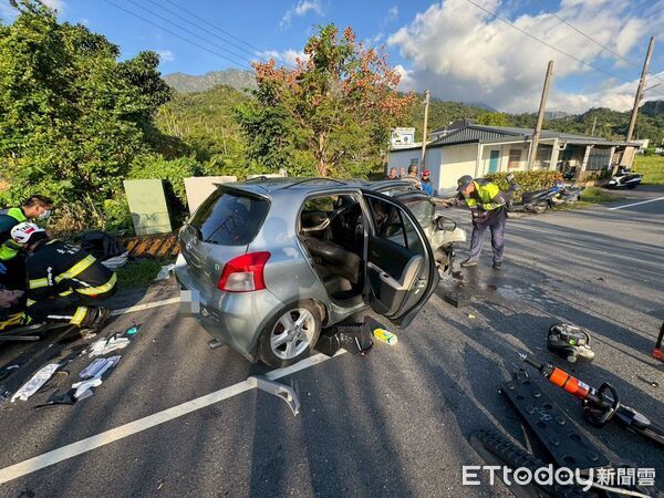 ▲▼台東縣成功鎮麒麟路車禍，2人命危。（圖／記者楊漢聲翻攝）