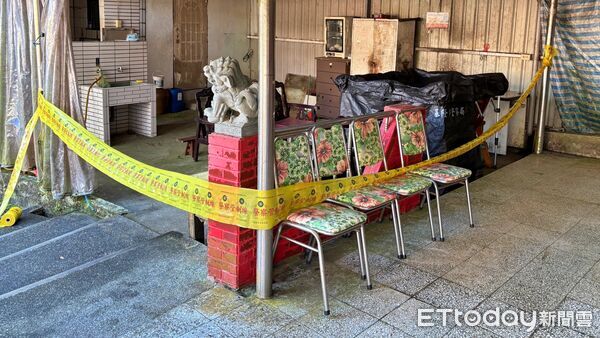 ▲基隆七堵土地公廟驚見男陳屍長椅。（圖／記者郭世賢翻攝）