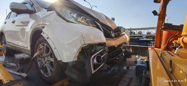 ▲國1北彰化溪州及埤頭路段先後發生2起追撞車禍。（圖／翻攝自國道1968）