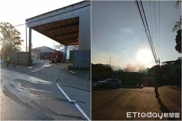 ▲▼新北三峽化學工廠火警。（圖／記者陸運陞翻攝）