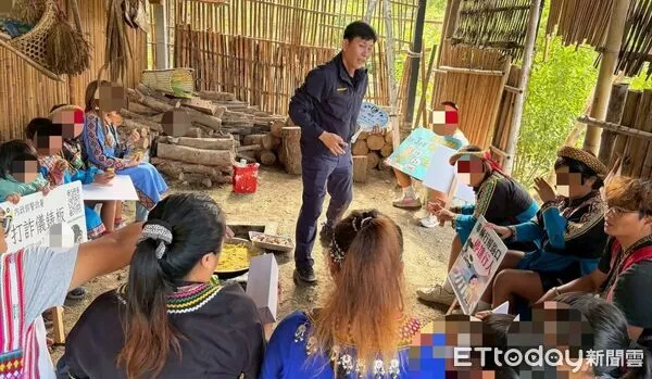 ▲台東鸞山警深入部落宣導反詐、交通及獵槍安全。（圖／記者楊晨東翻攝）