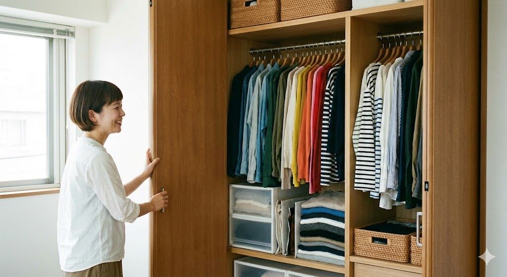 ▲居家整理,分類,打掃,雜亂,衣櫃,整齊。（圖／AI製圖）