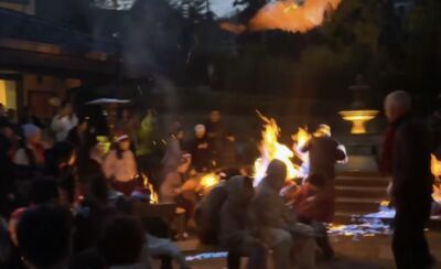 浙江豪華渡假村聖誕點燈燒起來了！　疑往火裡倒酒...多人身上著火