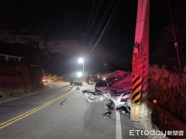 ▲▼劉姓男子毒駕開車撞擊2輛機車，造成3人受傷             。（圖／記者陳以昇翻攝）