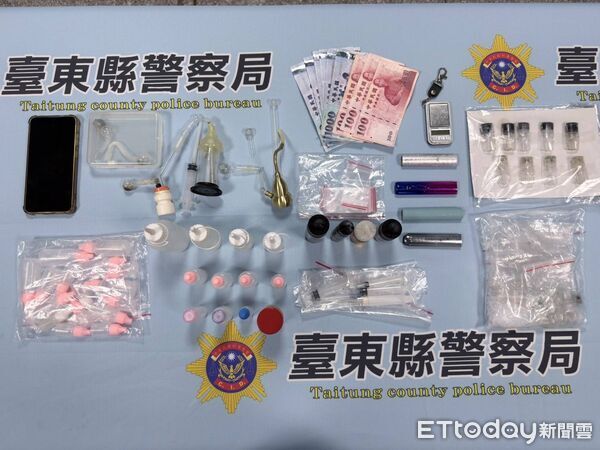 ▲台東警方查獲安非他命及「喪屍菸」多項證物。（圖／記者楊晨東翻攝）