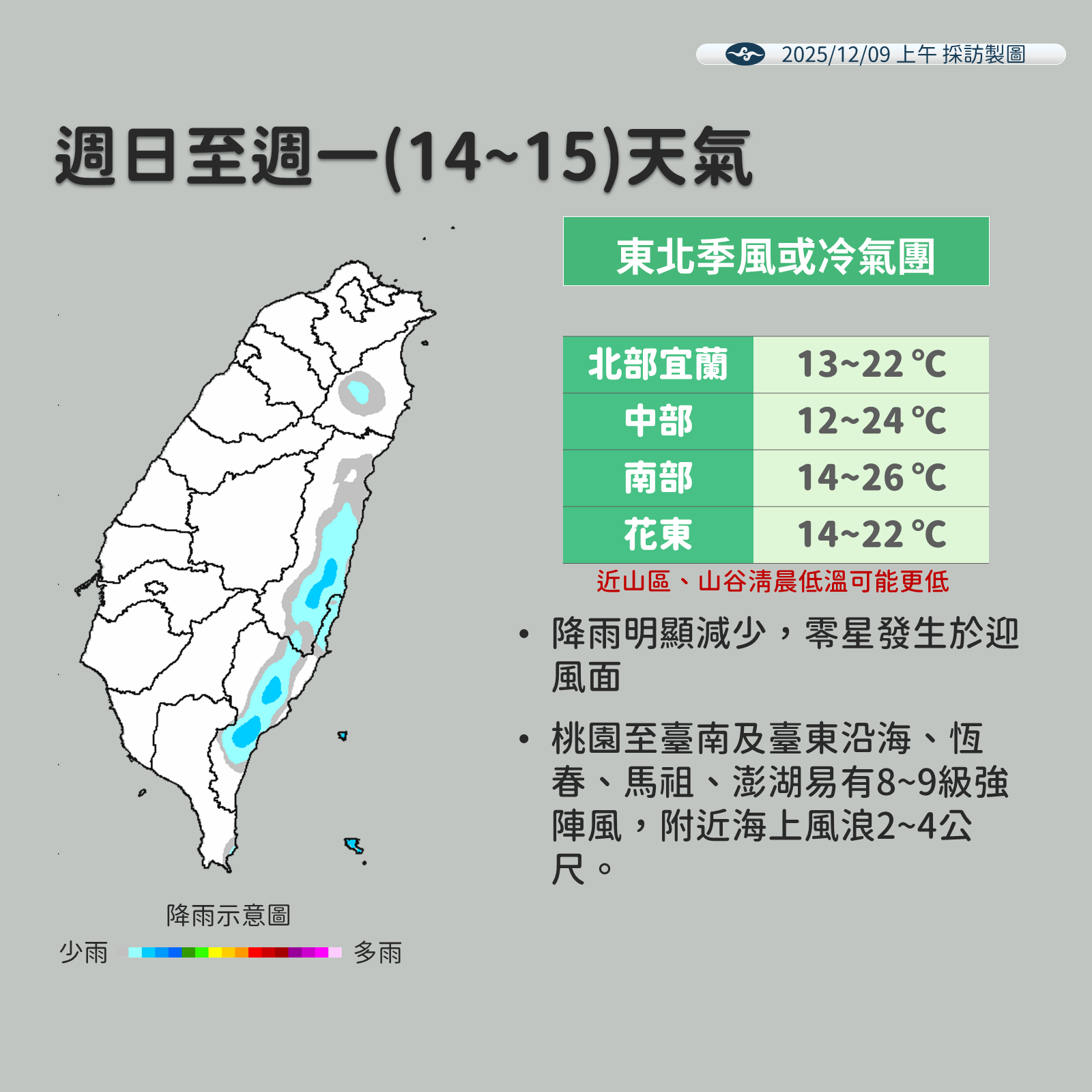▲▼未來一周天氣。（圖／氣象署提供）