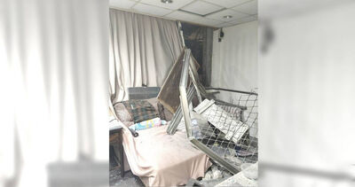 遭定食8氣爆震垮！玻璃碎、窗戶倒慘況曝　住戶：以為阿共打過來