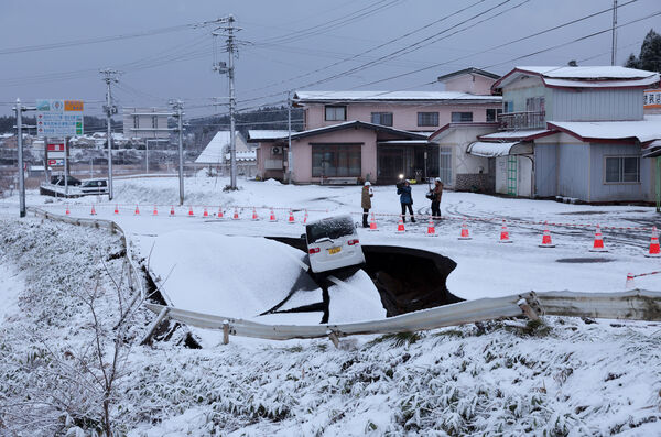 ▲▼日本青森縣強震。（圖／達志影像／美聯社）