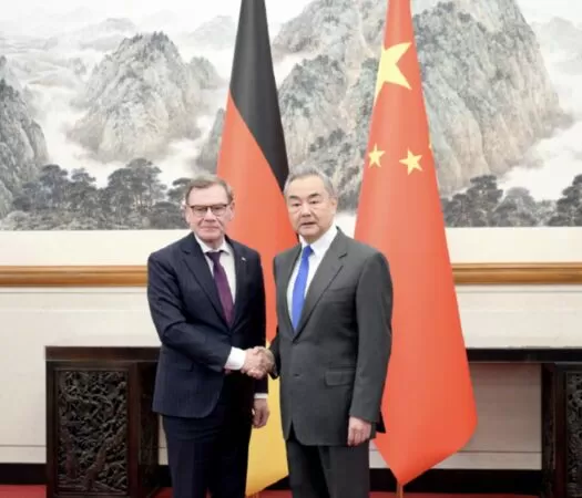 ▲大陸外長王毅與德國外長瓦德富爾在北京會談。（圖／翻攝大陸外交部）