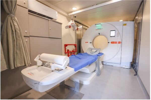 ▲全國首創桃園「行動電腦斷層（CT）醫療車」正式啟動             。（圖／桃園市政府）