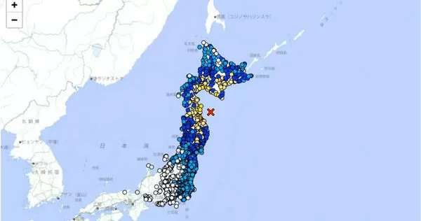 日本發生規模7.6地震。（圖／日本氣象廳）