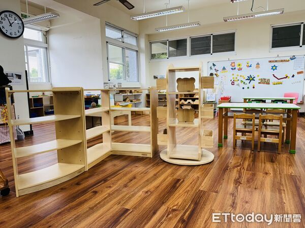 ▲▼為迎接新開辦2歲專班，進行教室內幼兒廁所工程及教室環境修繕、教材教具與幼兒桌椅增購。（圖／花蓮縣政府提供，下同）