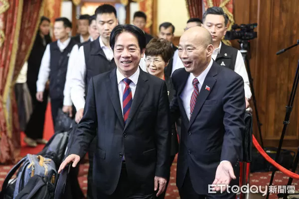 ▲總統賴清德、民主基金會董事長韓國瑜出席亞洲民主人權獎頒獎典禮。（圖／記者林敬旻攝）