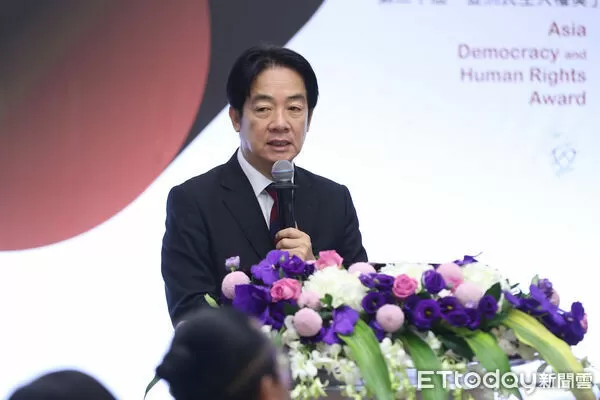 ▲總統賴清德出席亞洲民主人權獎頒獎典禮。（圖／記者林敬旻攝）